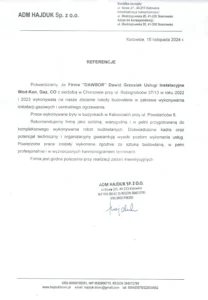 Opinia o Firmie Dawbor WodKan Gaz Co Dawid Grzesiak